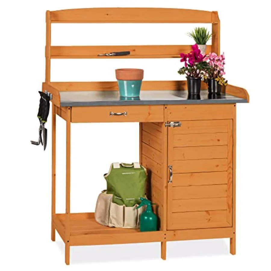 Workbench Woodworking - Уличная садовая рабочая станция с деревянной