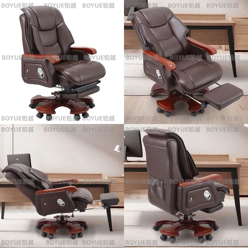 Woodworking Desk Chair - Эргономичное офисное кресло из кожи для