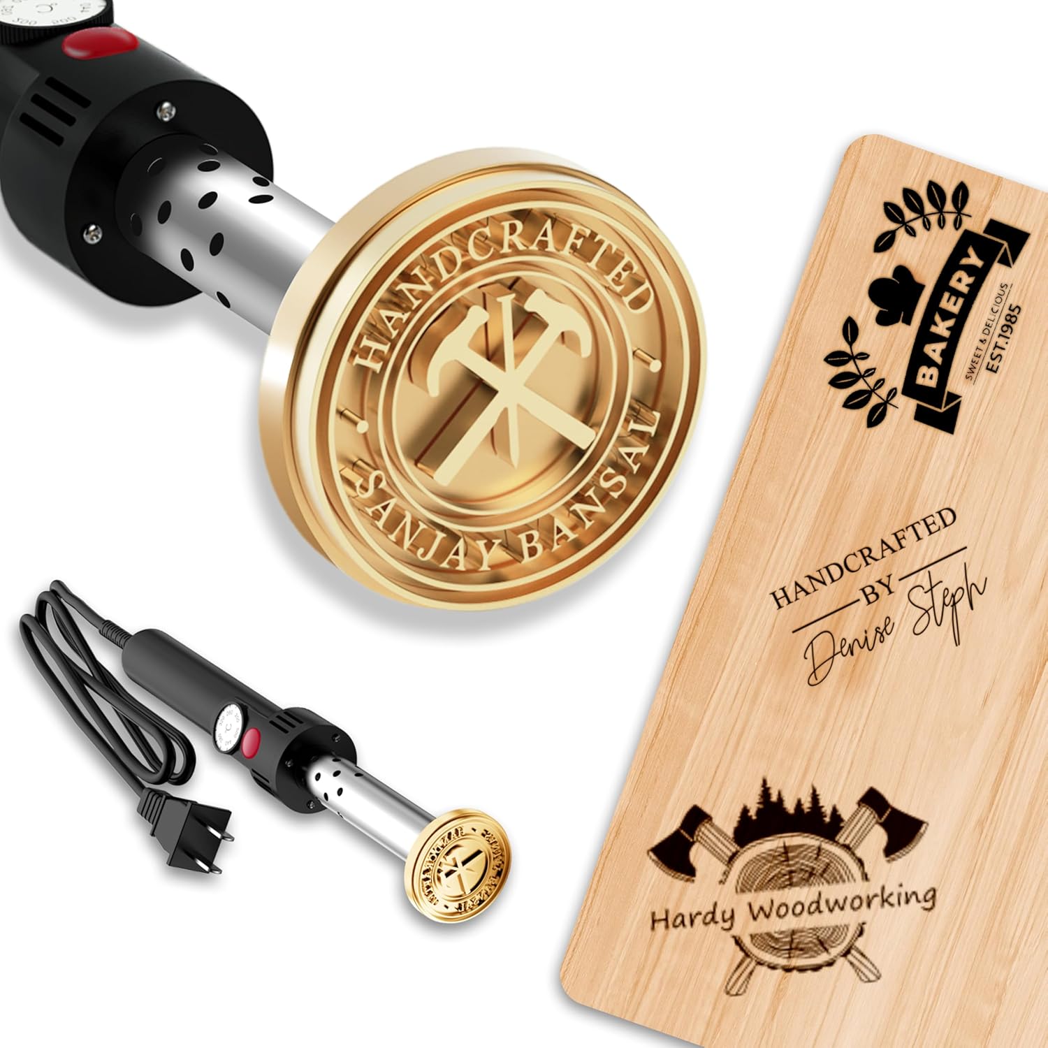 Woodworking Logo Design - Электрический брендировочный гравер для дерева с